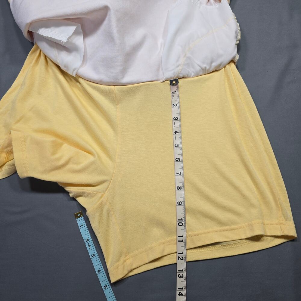 Croft Barrow Yellow White Geometric Mini Skirt Skort Stretch Activewear Women 12 - Picture 6 of 8